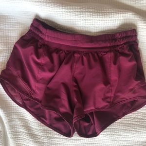 Pink Purple Lululemon Hotty Hot Shorts